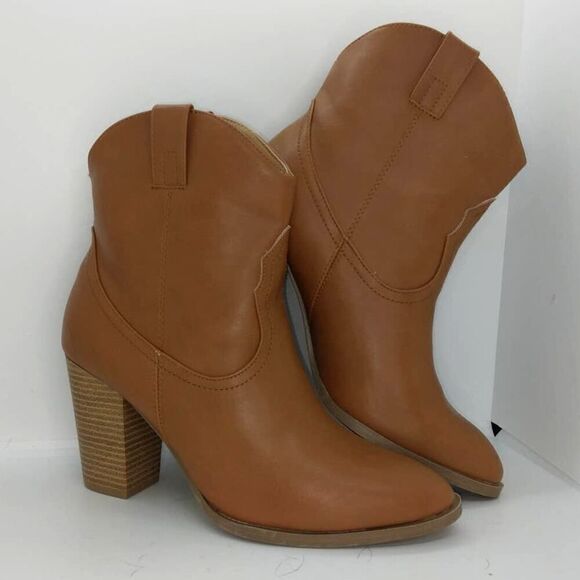 Qupid Shoes - Qupid NEW Camel Women's High Designer Boots Colors: Camel Brown - Size: 9